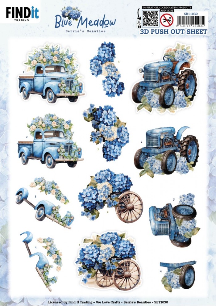 3D Stanzbogen Berries Beauties - Blue Meadow Transport SB11030