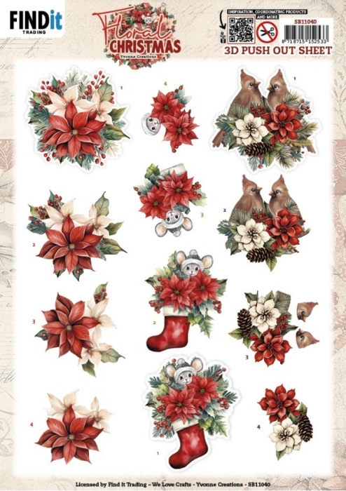 3D Stanzbogen Yvonne Creations - Floral Lantern SB11040