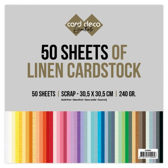 Jumbo Leinenkartonpaket - Scrap - 50 Sheets