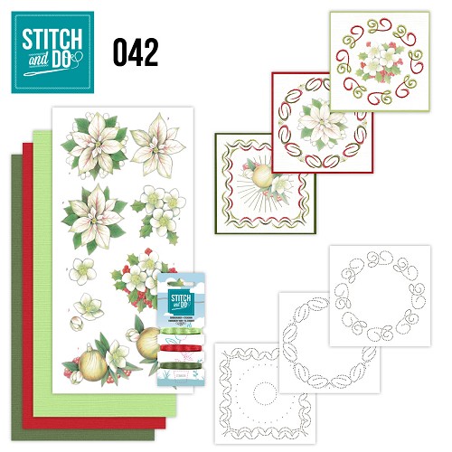Stitch and Do 42 - White Christmas Flowers - zum Schließen ins Bild klicken