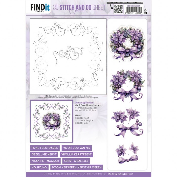 3D Stitch and Do Bogen - Pastel Purple Christmas 1