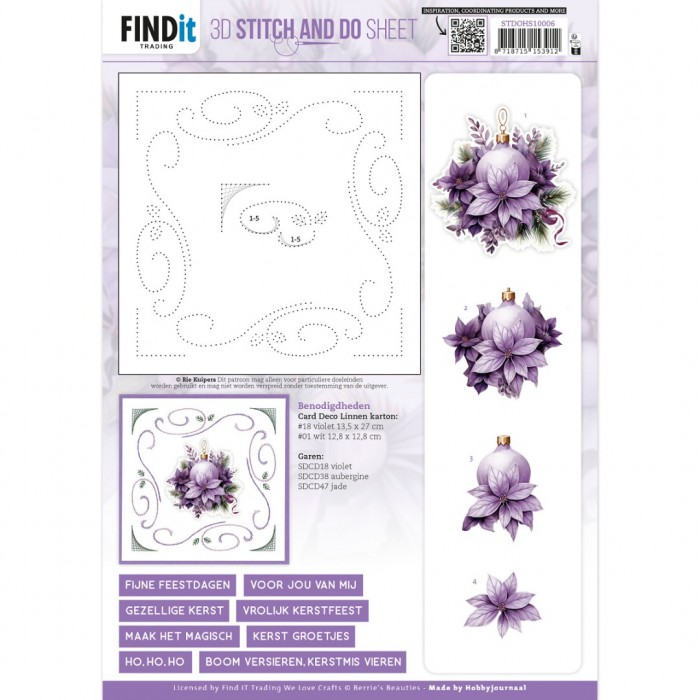 3D Stitch and Do Bogen - Pastel Purple Christmas 2