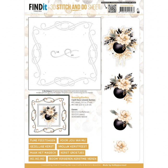 3D Stitch and Do Sheet - Golden Whisper 2