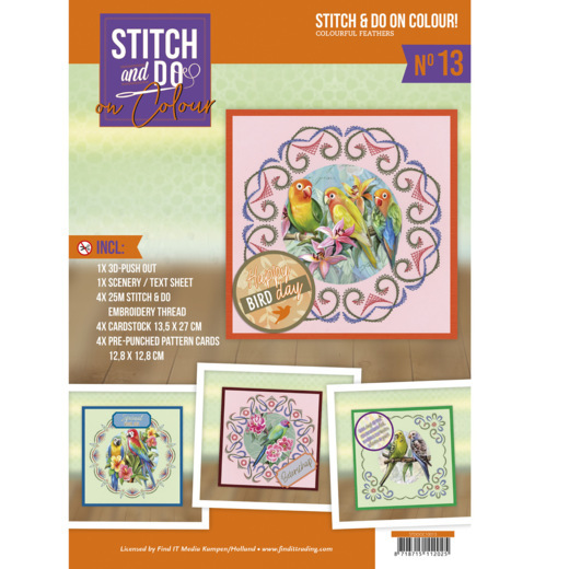 Stitch and Do on Colour 13 - Colourful feathers - zum Schließen ins Bild klicken