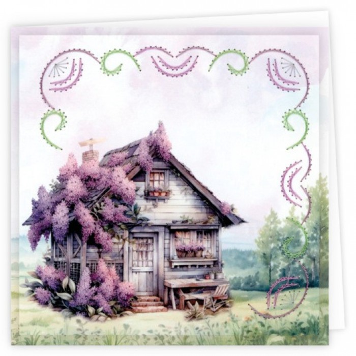 Stitch and Do Vorbedruckte Karten Set 11 - Lilacs