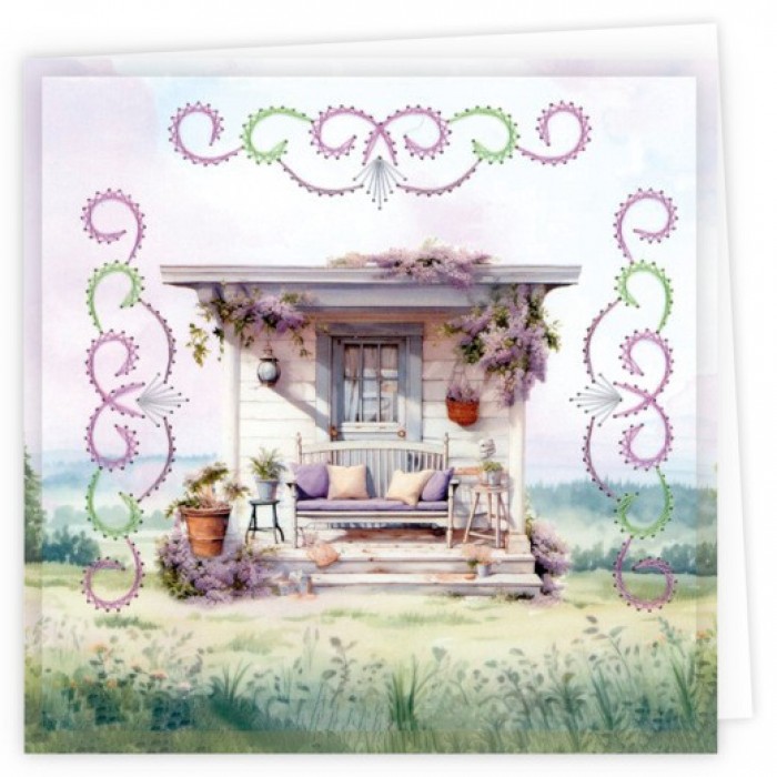 Stitch and Do Vorbedruckte Karten Set 11 - Lilacs