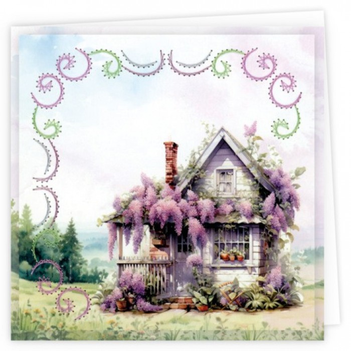 Stitch and Do Vorbedruckte Karten Set 11 - Lilacs