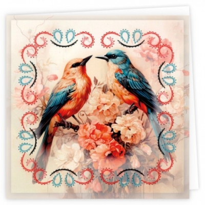 Stitch and Do Vorbedruckte Karten Set 12 - Beautiful Birds