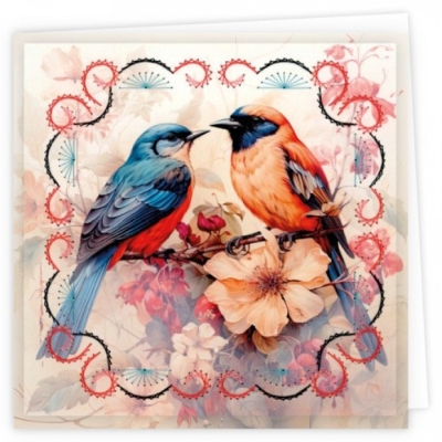 Stitch and Do Vorbedruckte Karten Set 12 - Beautiful Birds