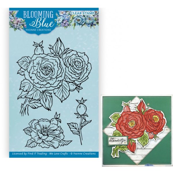 Clear Stamps - Blooming Blue - Rosehip