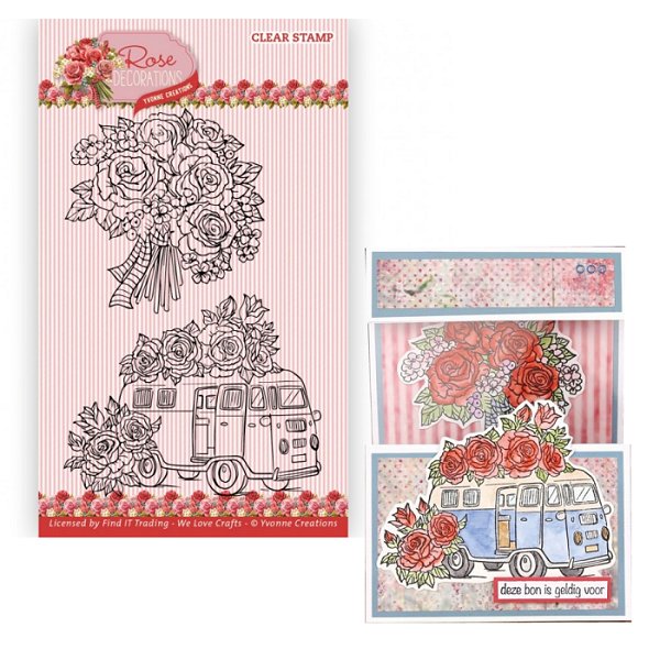 Clear Stamps - Rose Decorations - Transporter YCCS10085 - zum Schließen ins Bild klicken