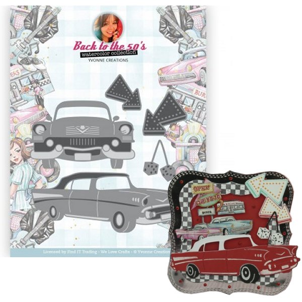 Yvonne Creations Stanzschablone - Fifties Cars - YCD10338