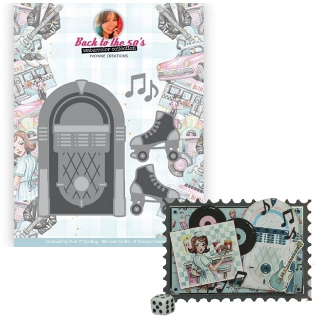 Yvonne Creations Stanzschablone - Fifties Jukebox - YCD10339