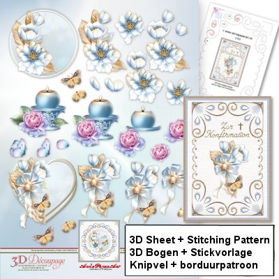 a123-A6 Stitching pattern & 3D sheet Ann's Paper Art APA3D013