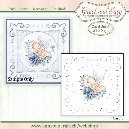 a153 Quick and Easy Card ONLY (3) (Instructions not included)