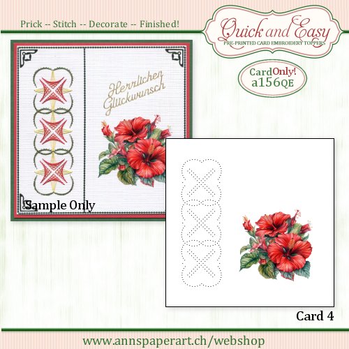 a156 Quick and Easy Card ONLY (4) (Instructions not included)