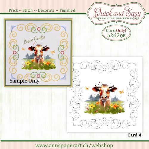 a262 Quick and Easy Card ONLY (4) (Instructions not included)