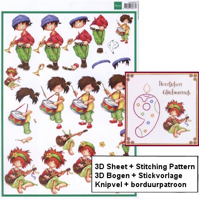 a357 - 9 NINE 3D sheet & Stitching pattern