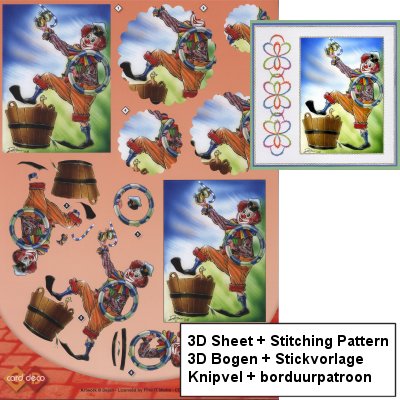 a451 Stitching Pattern & 3D sheet Card Deco CD10014