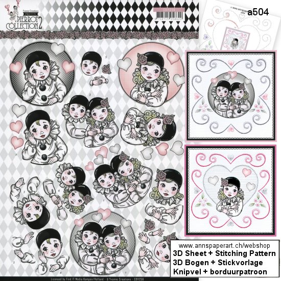 a504 Stitching pattern + 3D Sheet Yvonne Creations CD11256