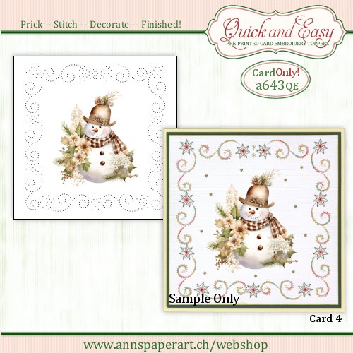 a643 Quick and Easy Card ONLY (4) (Without Instructions) - Click Image to Close