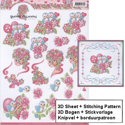 a649 Stickvorlage & 3D Bogen Yvonne Creations CD10187
