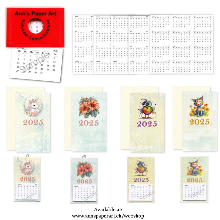 Ann's Paper Art Kalender Leimschablone SET