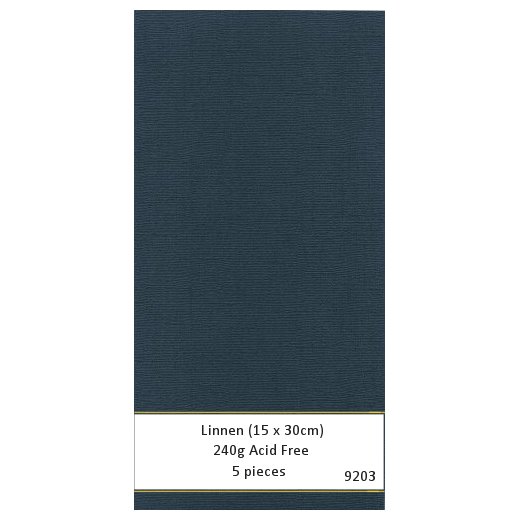 Linen Cardstock Jeans (5 Bogen 15 x 30cm)