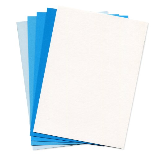 Bastelkarton 25 Bogen DIN A5 120g (5x5 Farben) Blau Ton