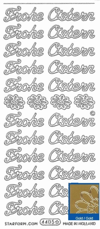 Sticker Starform 4405 Frohe Ostern - Gold