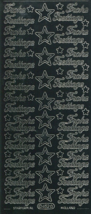 Sticker Starform 452 - Frohe Fesstage - Schwarz